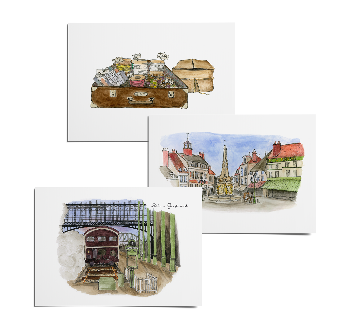 Ensemble cartes postales